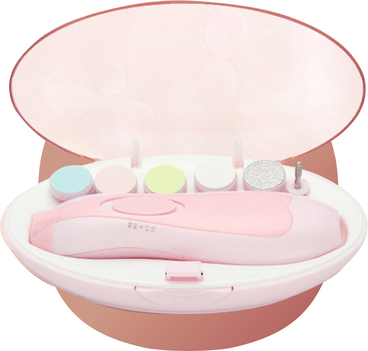 Smart-Tech Baby Electric Nail Files - Baby Nail Care - LED - Baby Nail Files - Pink - Image 1