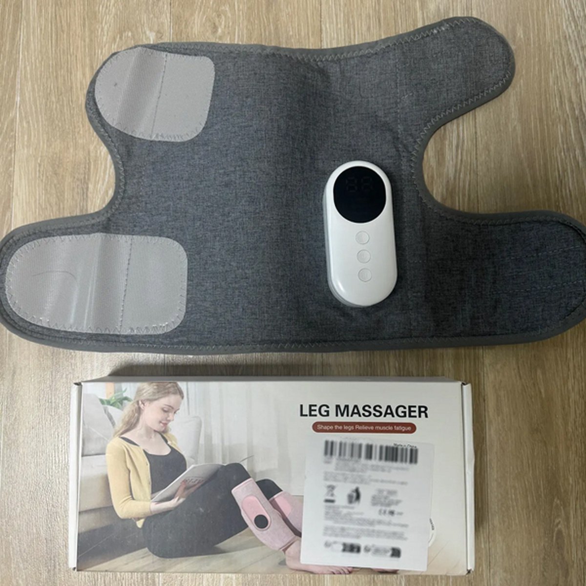 Leg massager - Calf massager - Leg massager for blood circulation -  Cordless massage - Air compression - Relieves leg pain - Adjustable intensity (grey) - Image 7