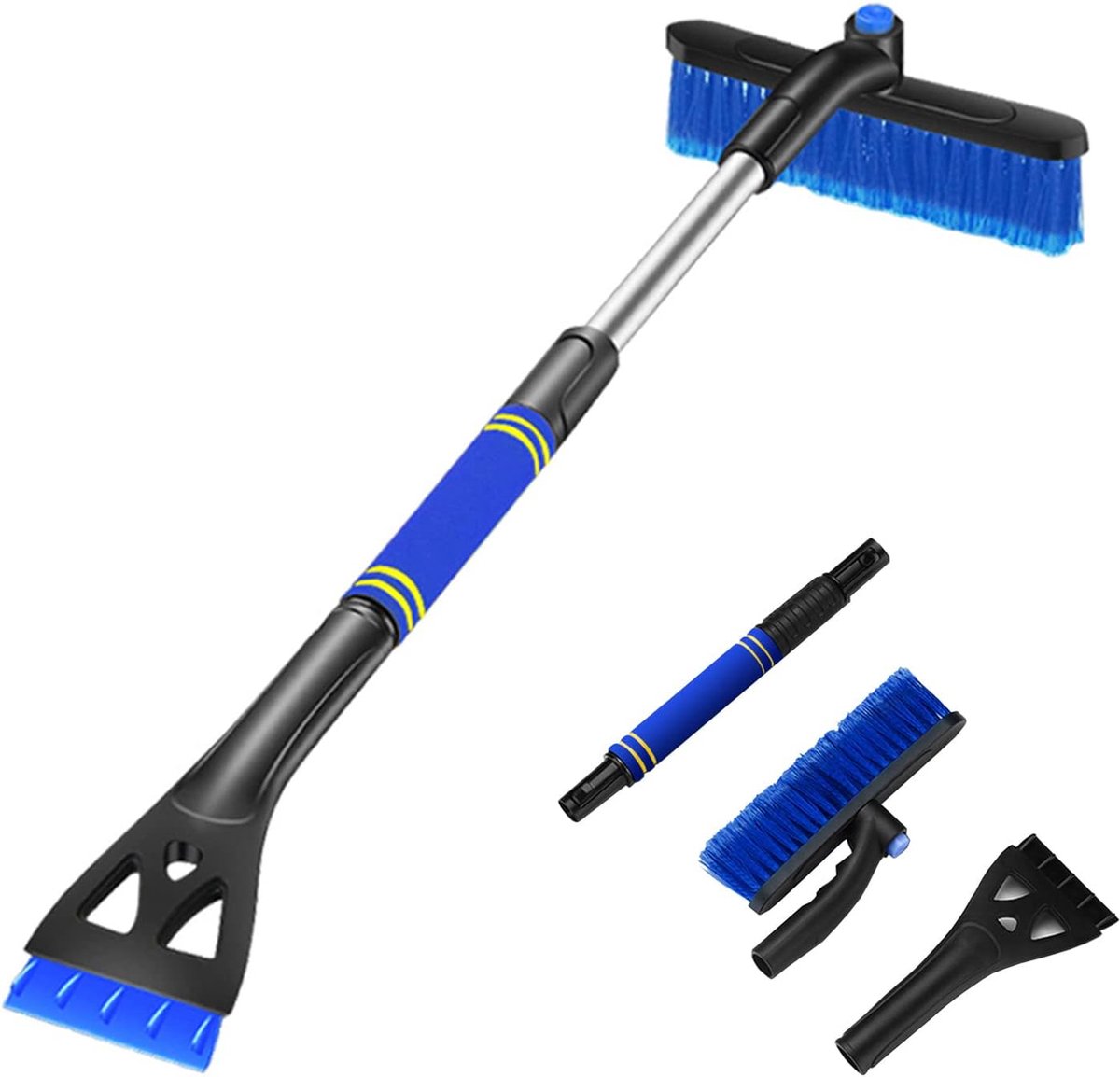 Extendable ice scraper with snow brush - Extra long handle - Telescopic handle - Ice scraper - Snow brush - Car ice scraper - Car window scraper - Snow scraper - Window scraper - Image 1