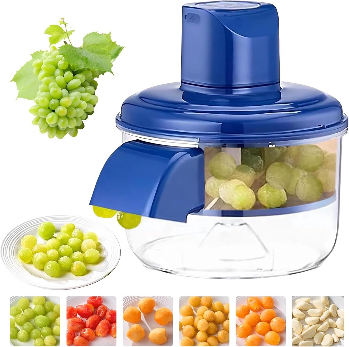 3-in-1 Electric Peeler for Grapes and Garlic - Automatic Peeler - USB Rechargeable Multifunctional Peeler for Small Fruits and Tomatoes - Easy to Use for Home and Commercial Kitchens - Image 1