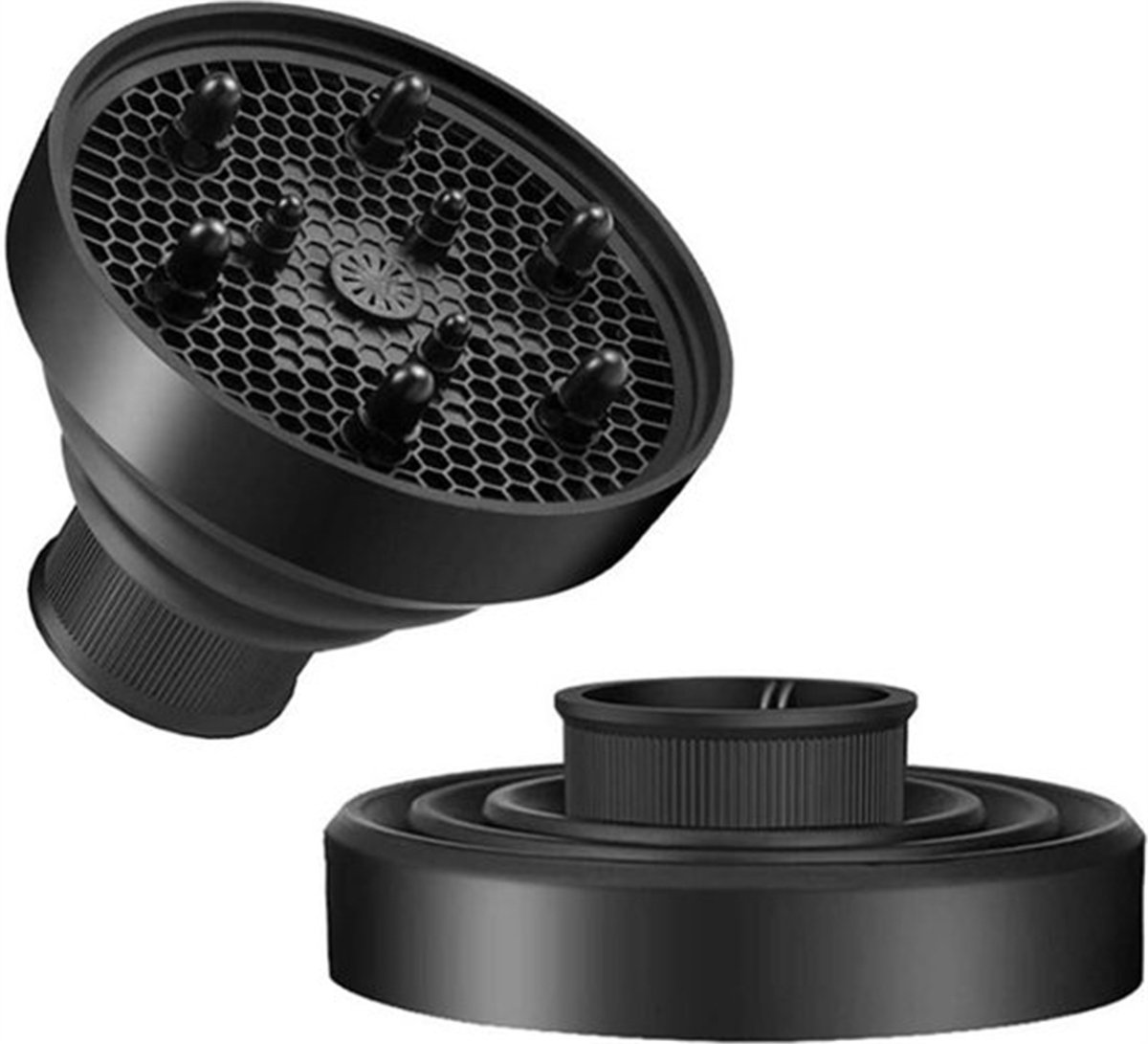 Universal Hair Dryer Diffuser Nozzle - Universal Silicone for Curls, Universal for Brushes - Image 1