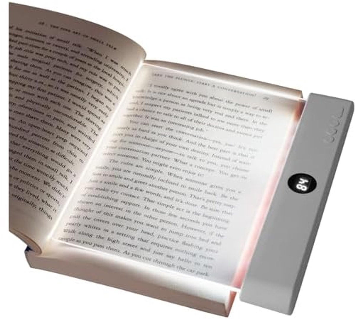 Lampe de lecture plate, lampe de chevet LED , lampe de lecture de livre, lampe de lecture de protection, lampe de lecture de nuit (blanc) - Image 1