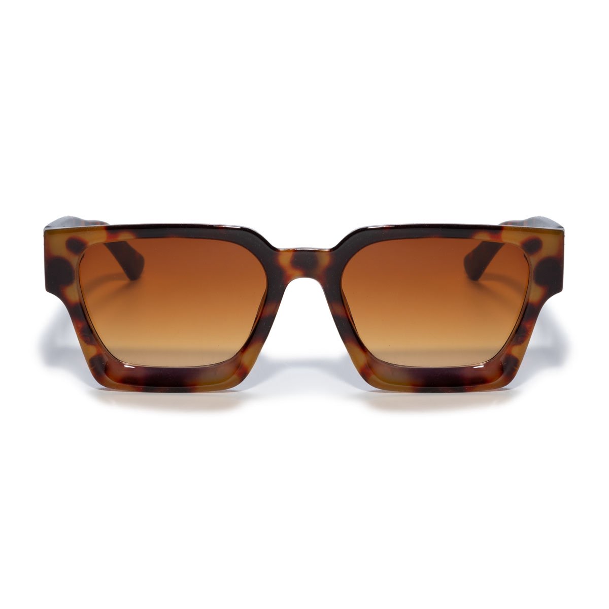 Square sunglasses - Women's sunglasses - Festival sunglasses - Rave sunglasses - Glasses - Thick frame - Leopard print with brown lenses - Image 3