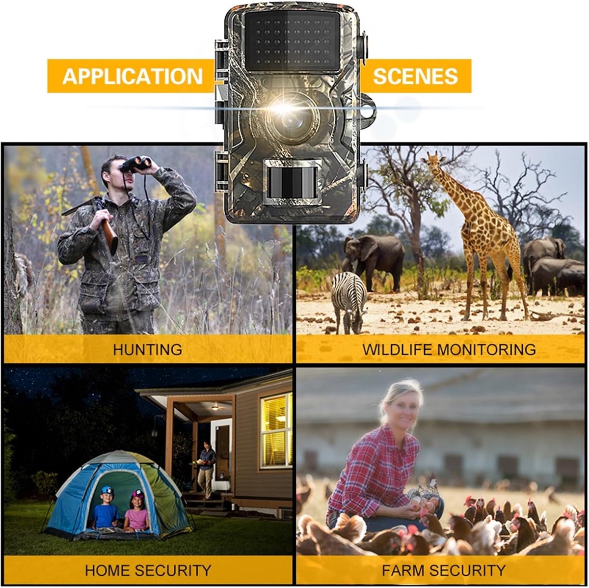 Rechargeable wildlife camera with night vision - 10 x 13.2 cm - IP66 waterproof - 1.3 m range - 1080p - 32 GB SD card included - For wildlife monitoring - For outdoor use - Image 4