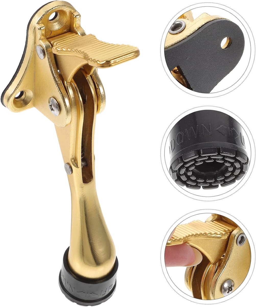 Door stop - interior door stop - exterior door stop - door stop - safety door stop - swing and recessed door stop - wall protection - gold - Image 1