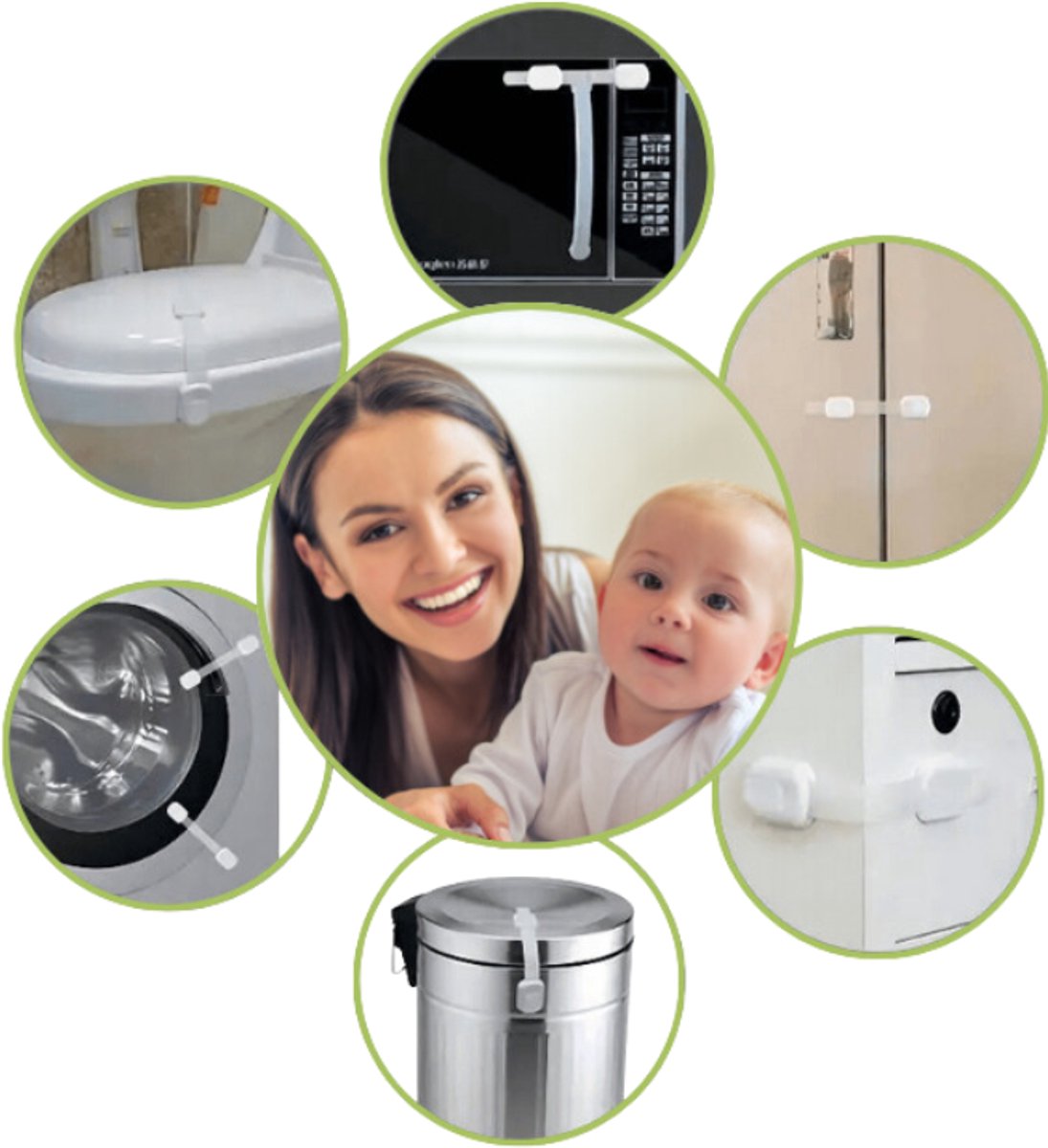 Mogi Products - Child Locks - 10 Pieces - For Cabinets and Drawers - Cabinet Safety - Safety Locks - Adhesive - Image 4