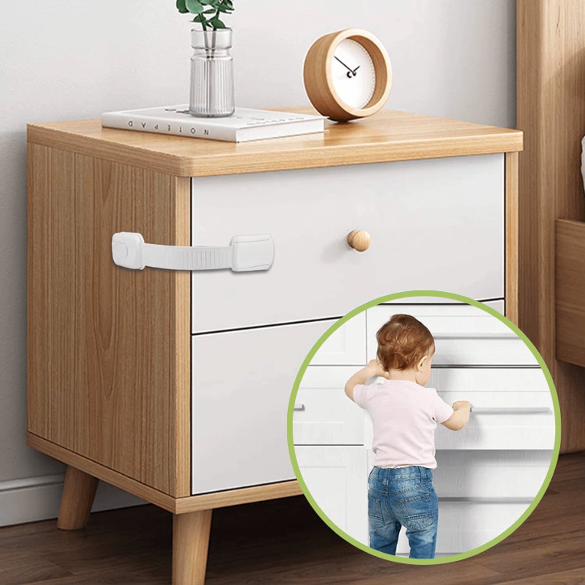 Mogi Products - Child Locks - 10 Pieces - For Cabinets and Drawers - Cabinet Safety - Safety Locks - Adhesive - Image 5