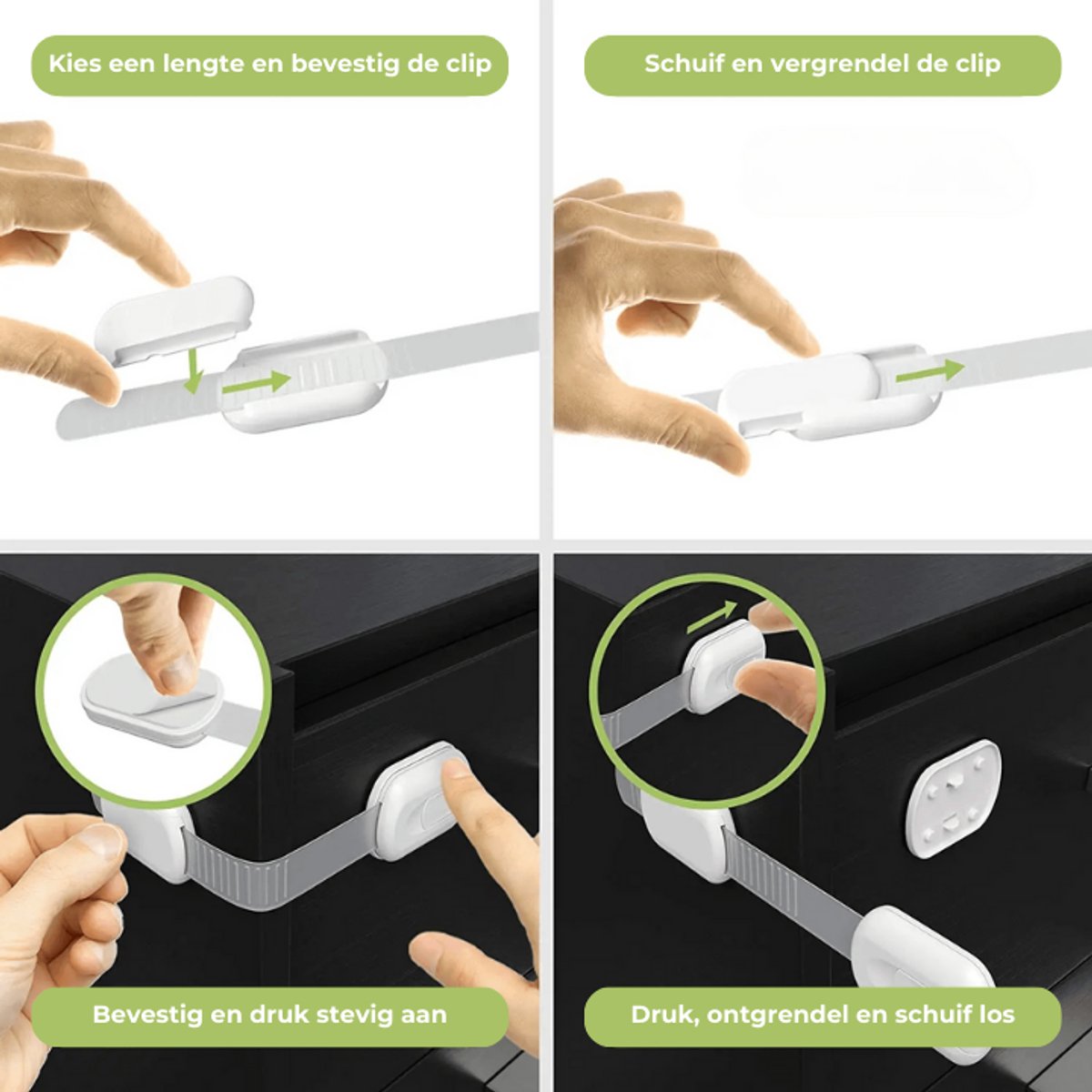 Mogi Products - Child Locks - 10 Pieces - For Cabinets and Drawers - Cabinet Safety - Safety Locks - Adhesive - Image 6