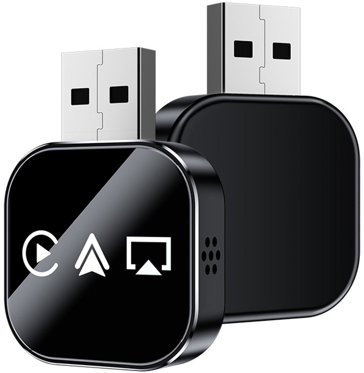 3-in-1 Wireless CarPlay Mirror Link Adapter (version 2026) compatible with iPhone/Apple/Android: automatic connection to your car's screen, dual Wi-Fi 2.4/5 GHz and Bluetooth 5.0, wired to wireless mode (iPhone compatible, 1 piece) - Image 1