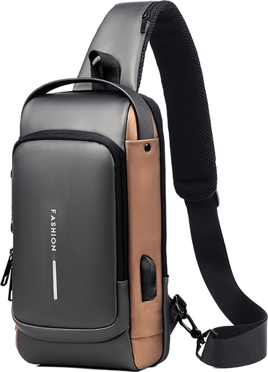 Shoulder Bag - Crossbody Bag - Men's and Women's - Waterproof - Anti-Theft - USB Port - - Image 1