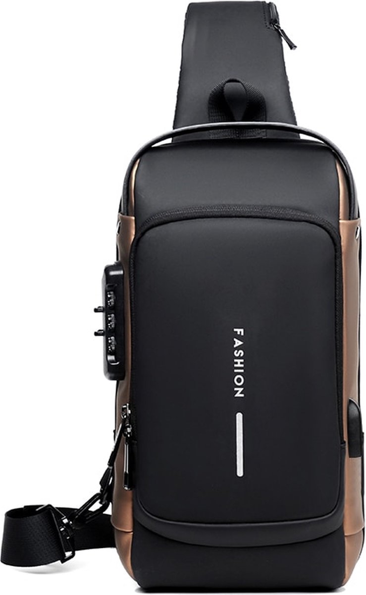 Shoulder Bag - Crossbody Bag - Men's and Women's - Waterproof - Anti-Theft - USB Port - - Image 7
