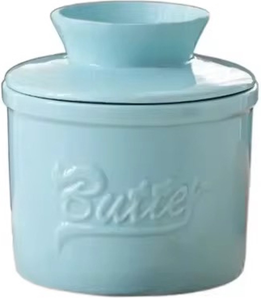 Blue Butter Bell - Butter Dish - Water-Cooled Butter Dish with Water Line - Ceramic Butter Dome for Spreading Butter - Christmas Gift for the Kitchen - Kitchen Baby Clothing Accessories - Kitchen Tools - Image 1