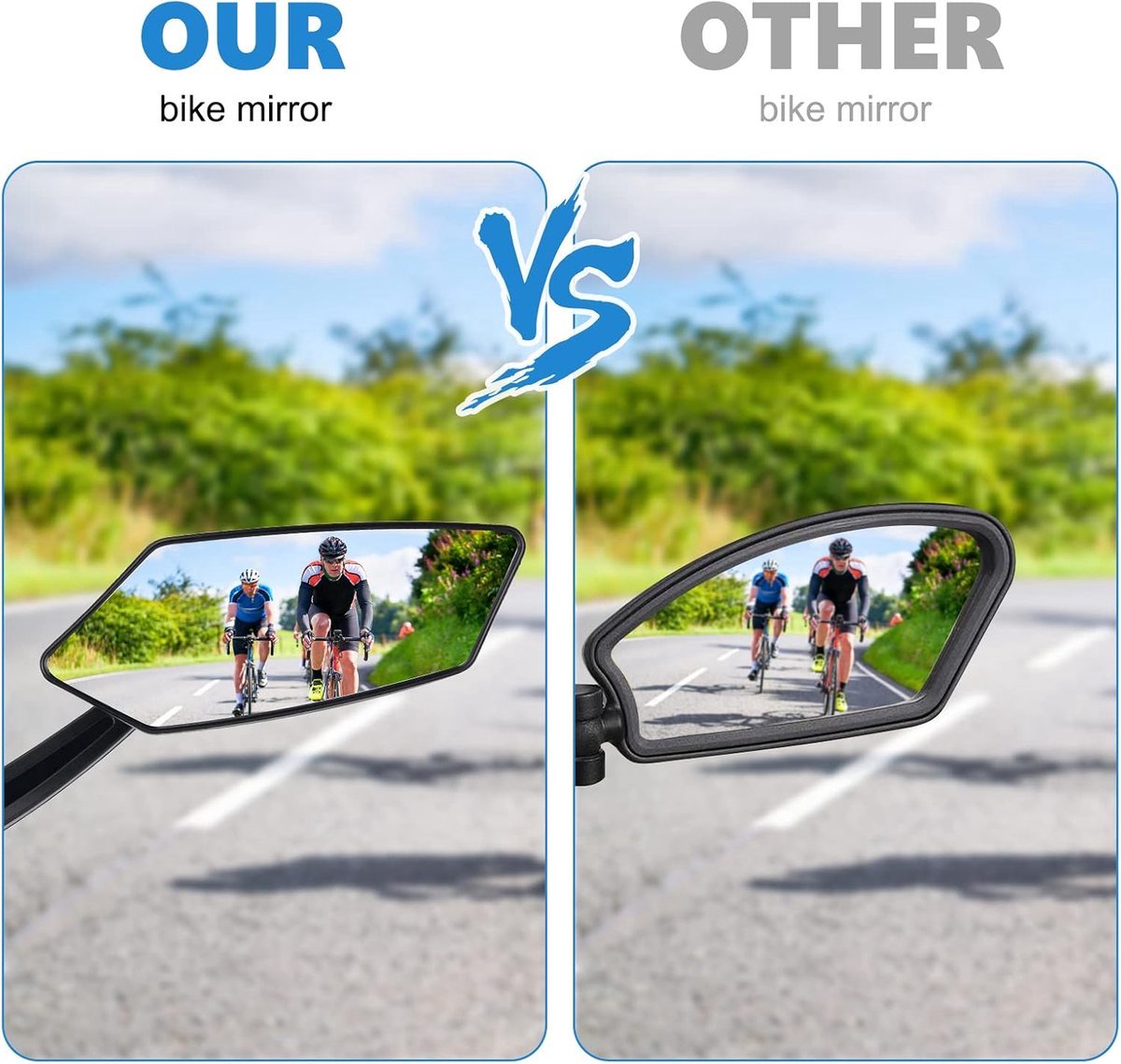 Electric bike rearview mirror, ideal for Father's Day, 360° rotating, compatible with almost all bikes, Allen key included. - Image 2