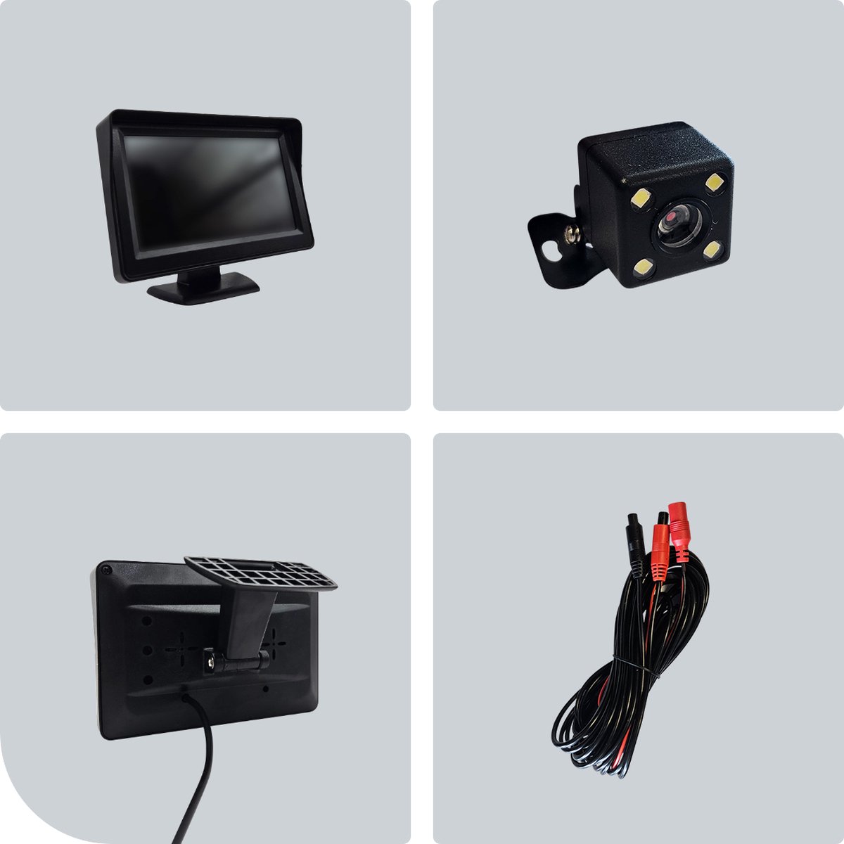 Procar® ARC1 HD Parking Backup Camera + 4.3-inch TFT LCD Monitor - Black - Image 7