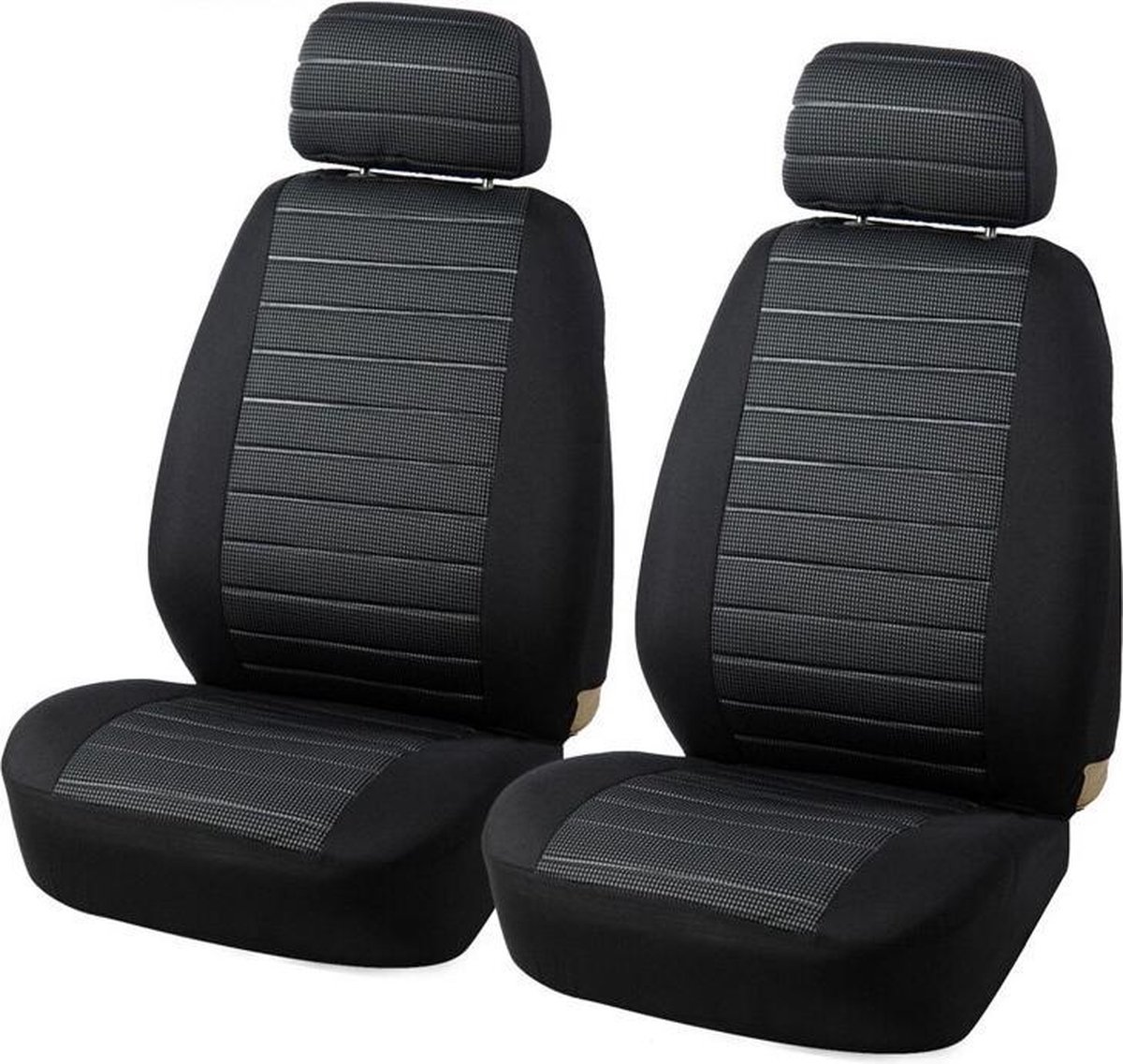 Car seat cover / Car seat cover / Car seat covers / Universal car seat covers - Driver/passenger seat cover (Not for rear seats) - Universal - Fits most models - Stylish - Black/Gray - Image 1