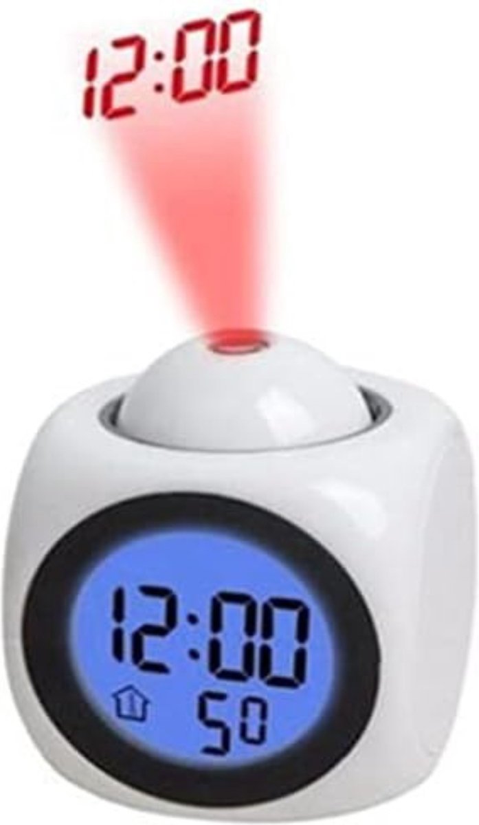 Clock radio with projection - Digital clock radio - Digital clock radio - Wit - Image 1