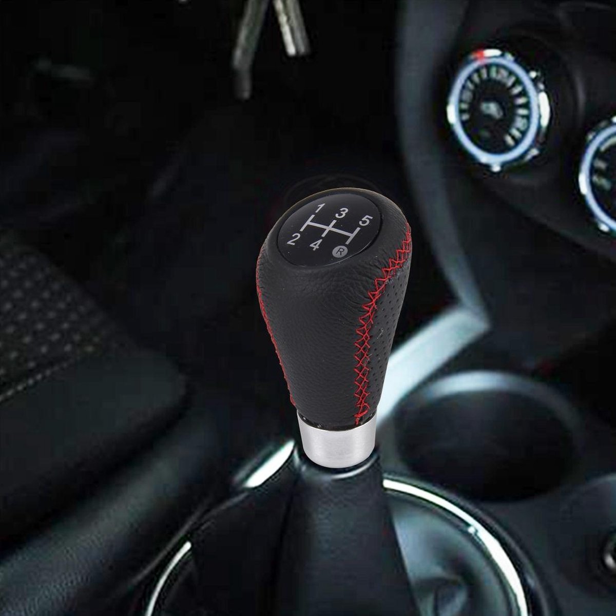 Universal 5-speed manual gear shift knob, stick-style manual gear shift knob for all cars (red) - Image 1