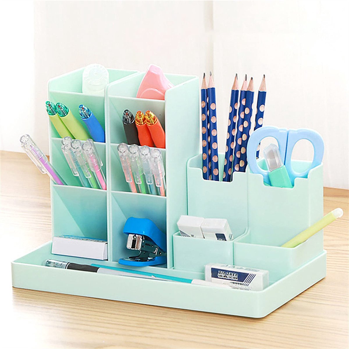 13-Compartment Pencil Holder - Desk Organizer - Pencil Holder - Office Accessories -White - Image 3