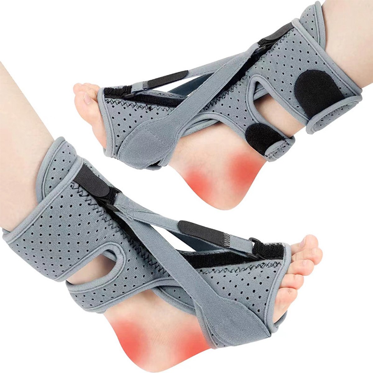 Night splint - Heel spur - Heel spur orthosis - Achilles tendon orthosis - Splint - Strasbourg sock - Achilles tendon - Extra support - Grijs - Image 1