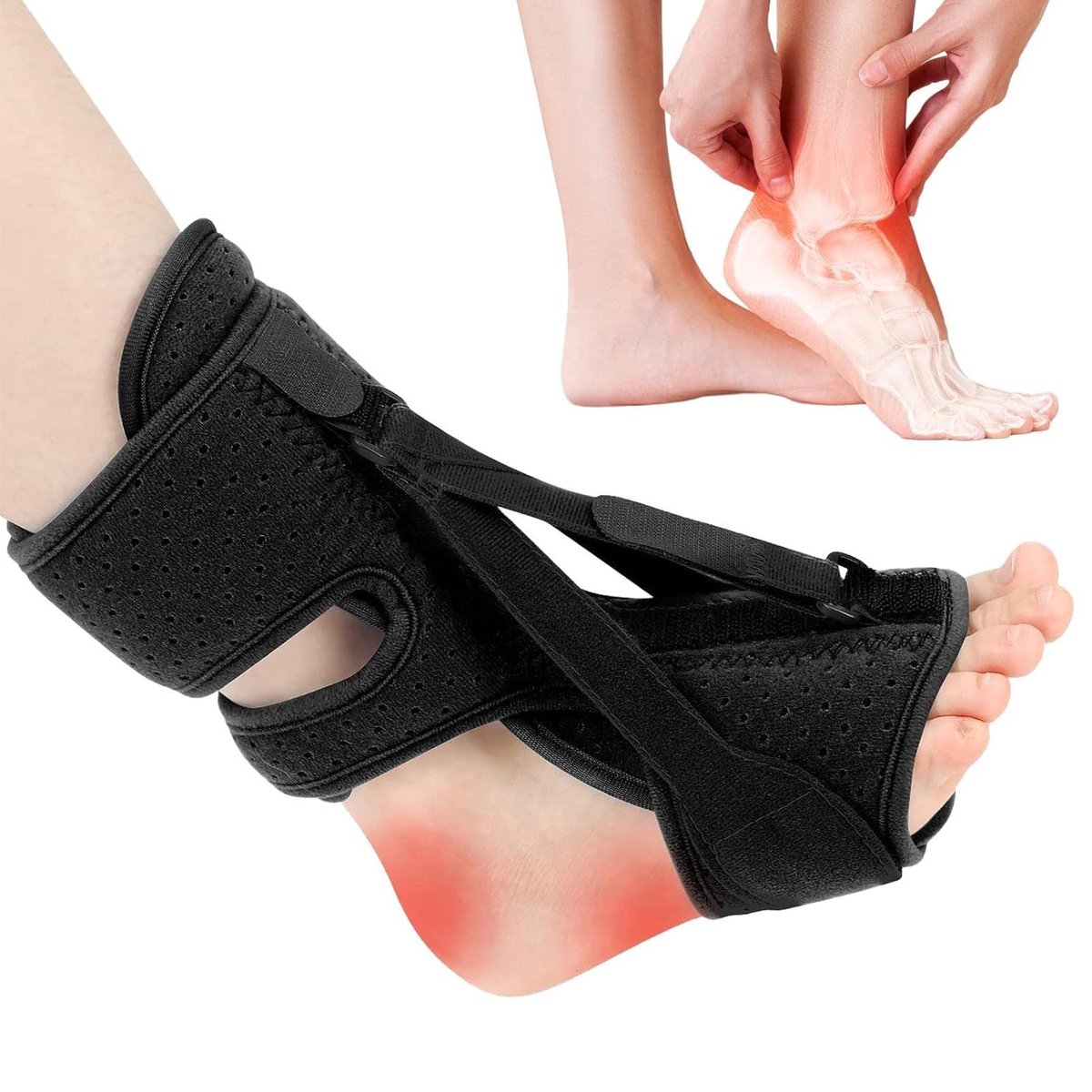 Night splint - Heel spur - Heel spur orthosis - Achilles tendon orthosis - Splint - Strasbourg sock - Achilles tendon - Extra support - Grijs - Image 7