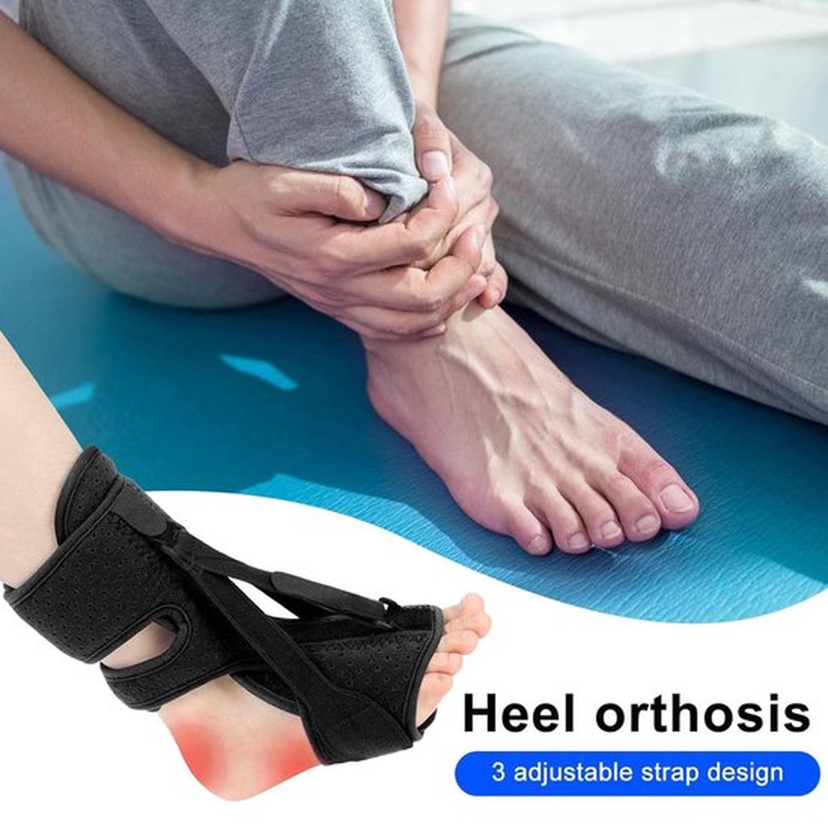 Night splint - Heel spur - Heel spur brace - Achilles tendon brace - Splint - Strasbourg sock - Achilles tendon - Extra support - Pink - Image 7