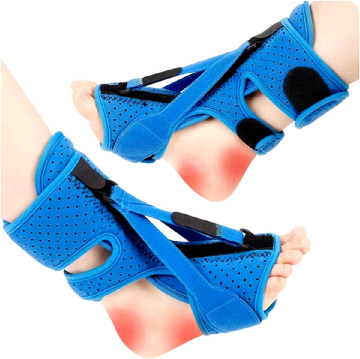 Night splint - Heel spur - Heel spur orthosis - Achilles tendon orthosis - Splint - Strasbourg sock - Achilles tendon - Extra support - Blauw - Image 1