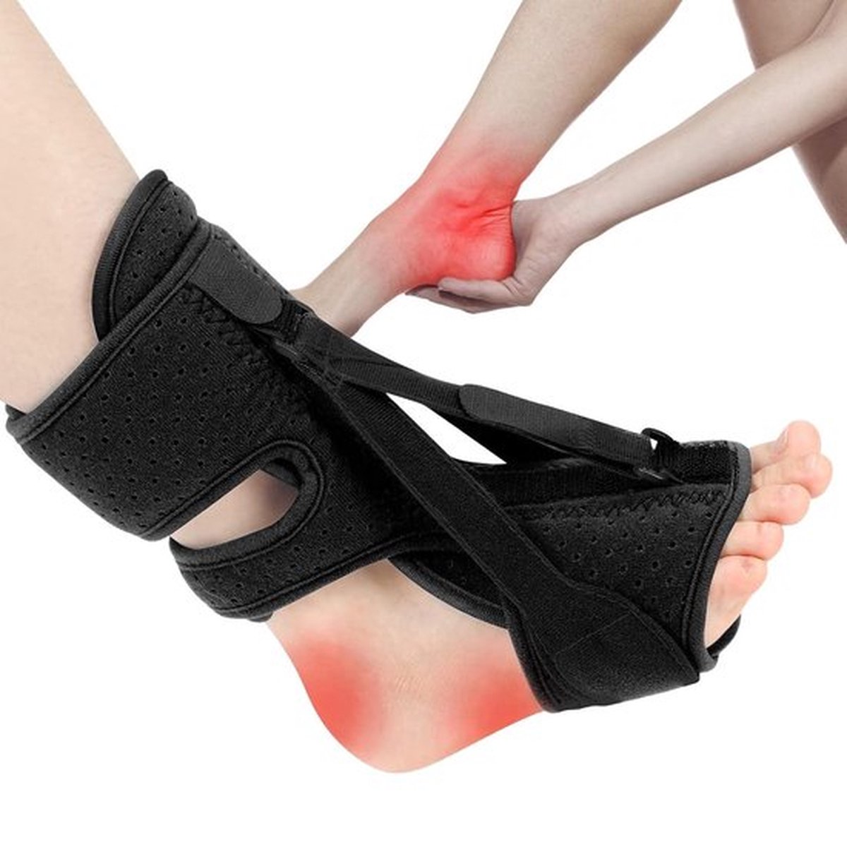 Night splint - Heel spur - Heel spur orthosis - Achilles tendon orthosis - Splint - Strasbourg sock - Achilles tendon - Extra support - Blauw - Image 6