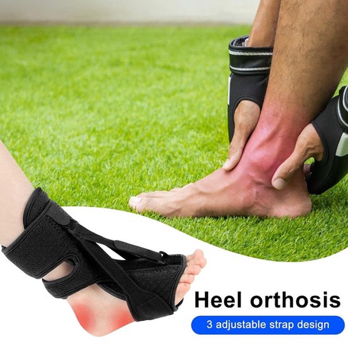 Night splint - Heel spur - Heel spur orthosis - Achilles tendon orthosis - Splint - Strasbourg sock - Achilles tendon - Extra support - Violet - Image 3