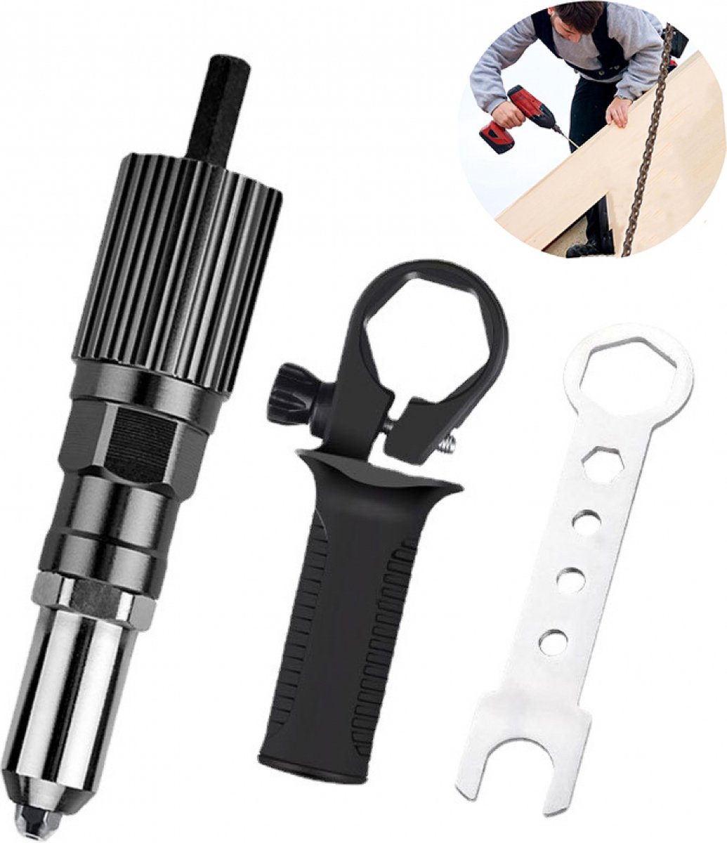 Pop rivet pliers - Cordless drill - Blind rivet pliers - for cordless drill - Pop rivet pliers set - Rivet pliers - Rivet fixing for drill - Image 1