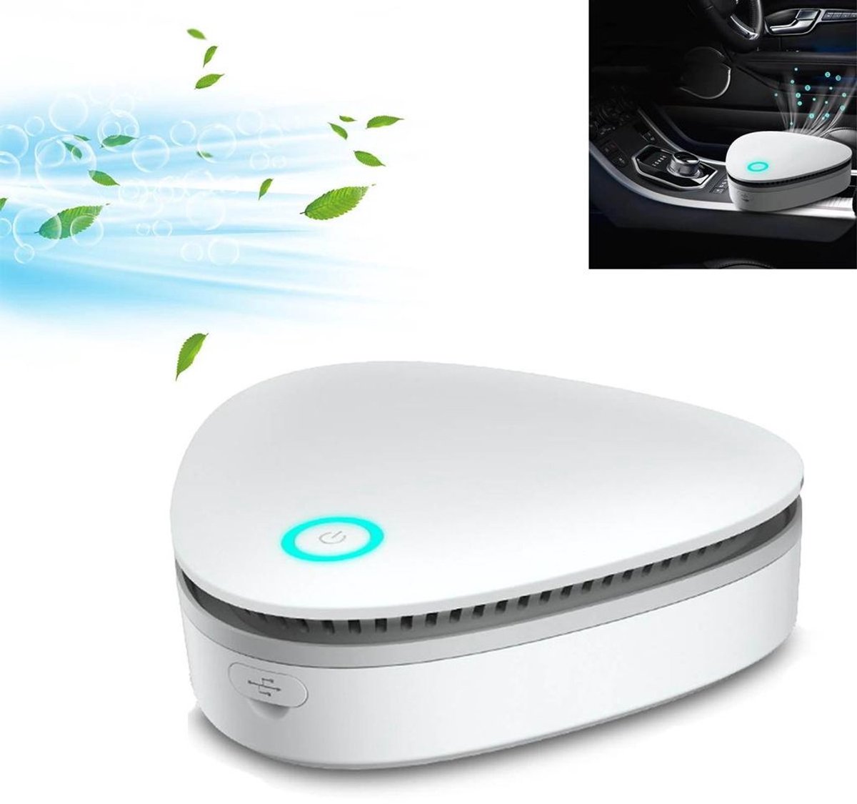 Air purifier, smoke cooler, air purifier suitable for allergy sufferers, mini air cooler, suitable for home, car, cooler and shoe box. - Image 1