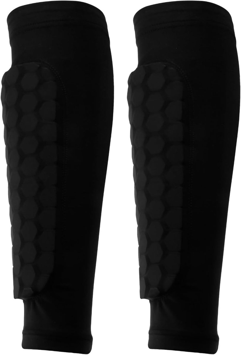 Shin guards - Football shin guards - Children's football shin guards - Shin guard straps - Premium leg protection with sleeves - Comfortable and impact-resistant - Size M - Suitable for training and competition - Image 1