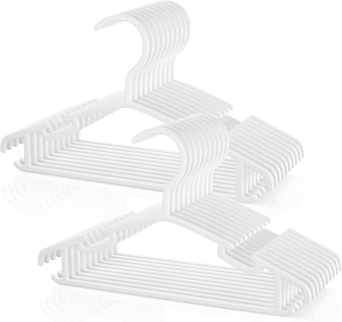 Hangers - Hangers - Children's Hangers - Baby Hangers - Plastic Hangers for Children - Baby Wardrobe Hangers - 20 Non-Slip Toddler Hangers - For Baby Clothes, Pants, Jackets, Dresses - Wit - Image 1