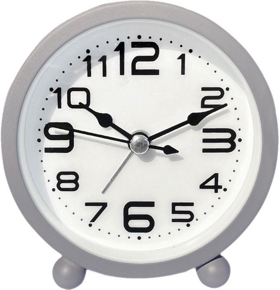 Wekker - Analog Wekker - Digital Alarm Clock - Children's Wekker - Silent Bedside Clock - Battery Operated Portable Alarm Clock - No Ticking - Large Numbers - For Bedroom, Living Room, Office, Travel (Grey) - Image 1