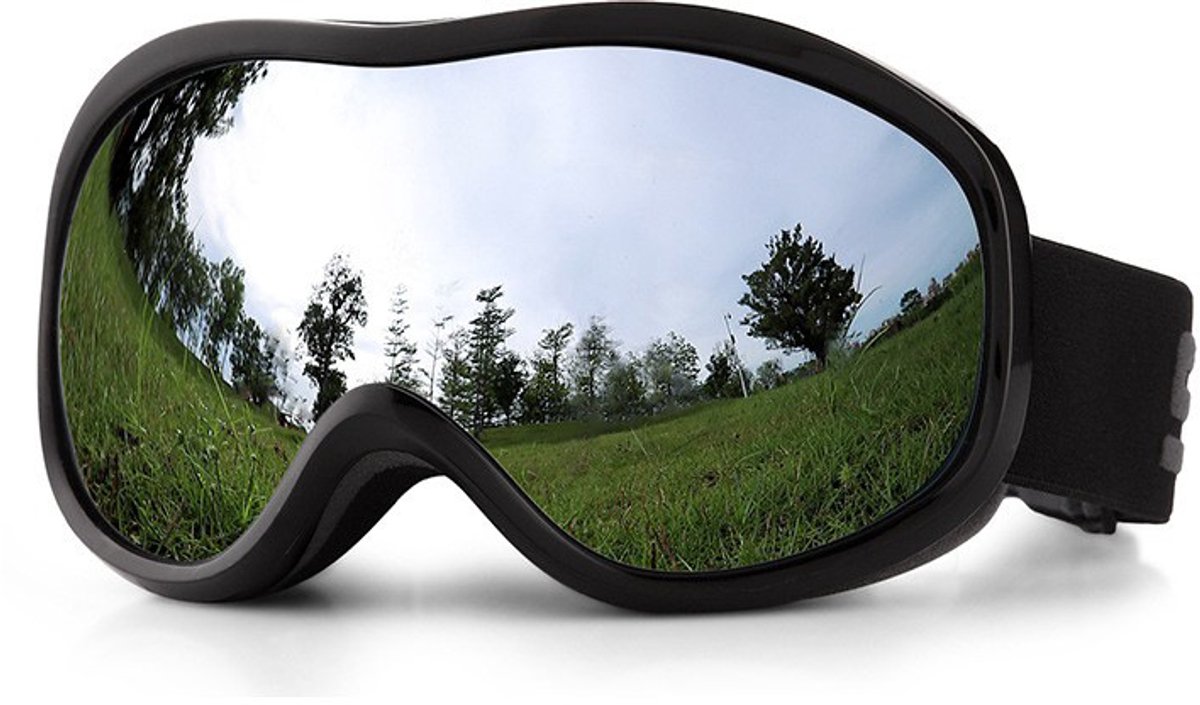 Ski goggles to wear over glasses, with double-layered lenses, anti-fog treatment and UV protection. Suitable for men, women and teenagers who ski and snowmobile. - Image 1