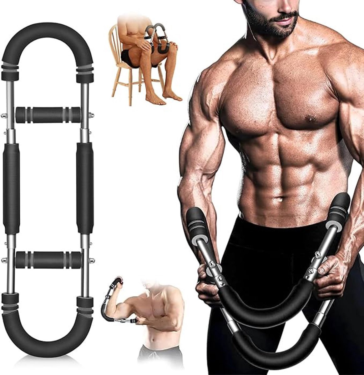 Arm Trainer - U-Shaped Twister - Adjustable Chest Enlarger with 3 Resistance Levels - Detachable Fitness Chest Enlarger - Portable Arm, Chest, and Shoulder Trainer - Image 1