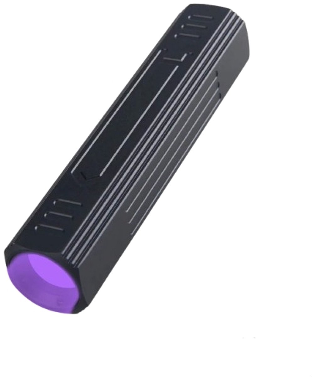 UV Flashlight - Professional UV Lamp - Black Light - 365 nm - Black Filter - Rechargeable - For curing resins, gemstones, minerals, and nail art - Image 1