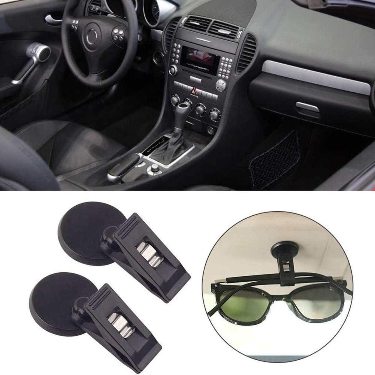 Set of 2 car windshield parking ticket holders - clip-on memo holder for cars, vans and caravans - self-adhesive ticket clips - Image 6