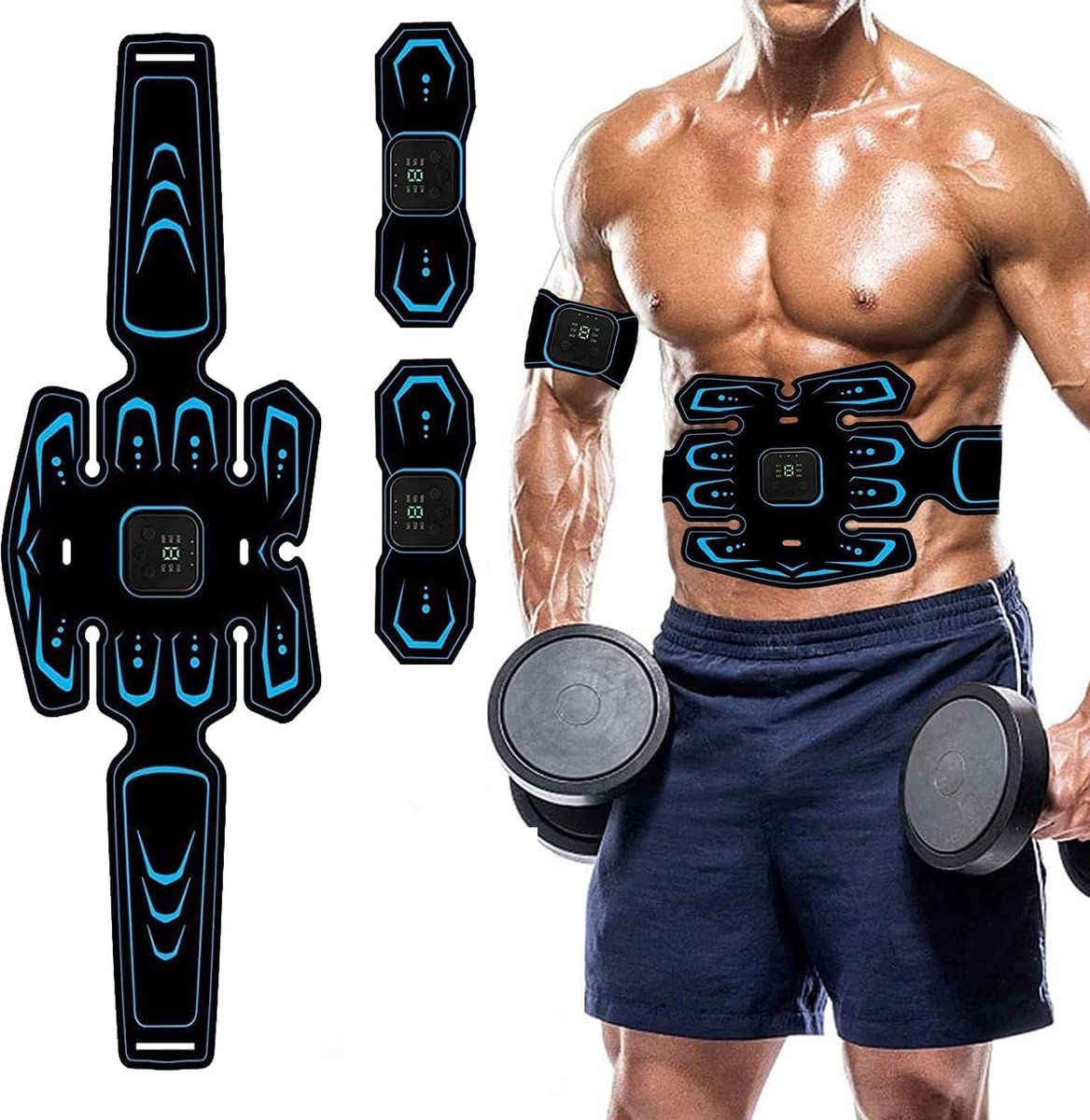 Abdominal Trainers - Abdominal Muscles - Rechargeable - Slimming Belt - Electrical ABS Stimulator - Professional Arm and Leg Belt - Training Equipment for Home, Office and Gym - Image 1
