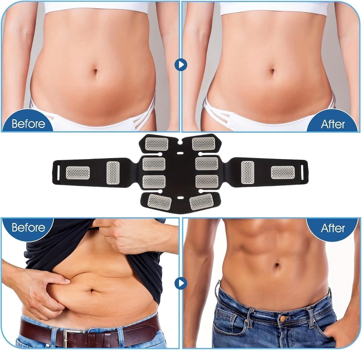 Abdominal Trainers - Abdominal Muscles - Rechargeable - Slimming Belt - Electrical ABS Stimulator - Professional Arm and Leg Belt - Training Equipment for Home, Office and Gym - Image 4