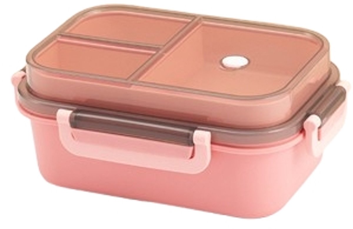 Lunch box with compartments, all-in-one double-layer lunch box, leakproof lunch box with cutlery for work, school, and picnics - Image 1
