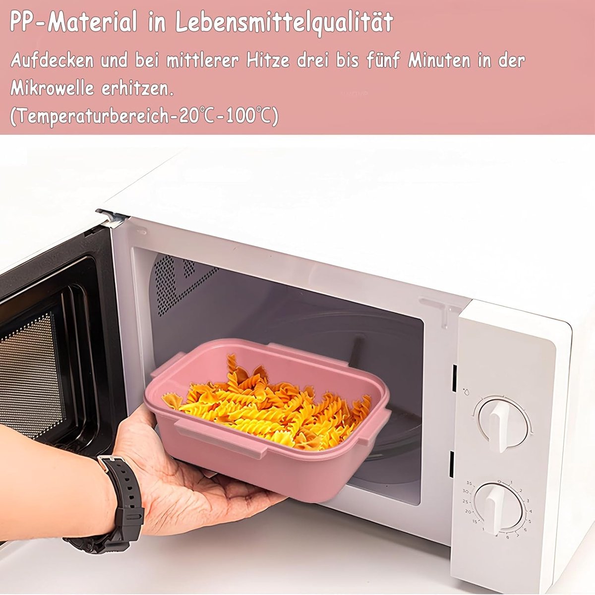 Lunch box with compartments, all-in-one double-layer lunch box, leakproof lunch box with cutlery for work, school, and picnics - Image 4