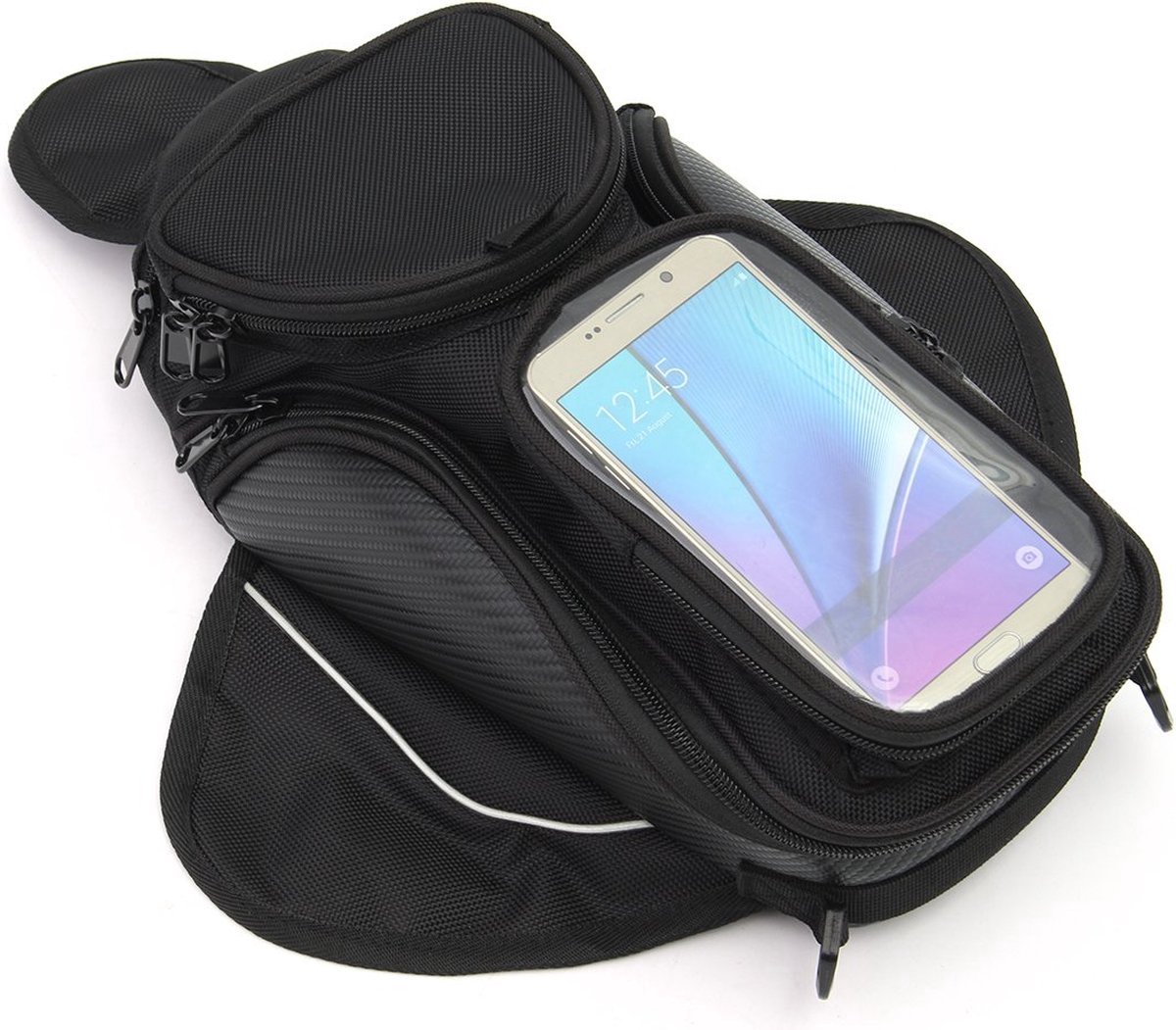 Black Phone Handlebar Tank Bag - Image 1