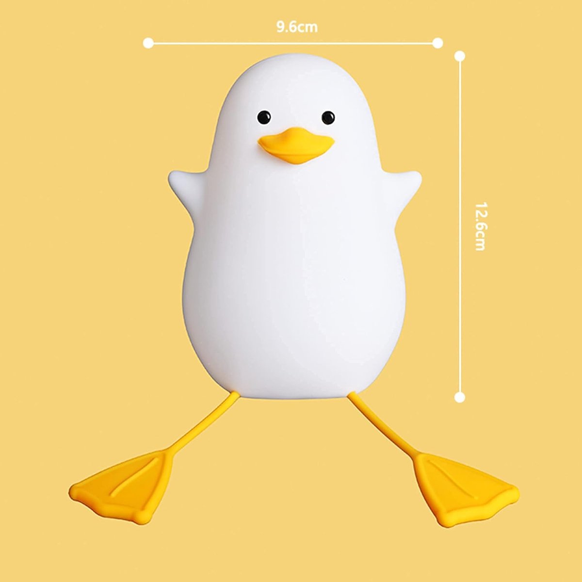 Cute Yellow Duck Night Light - Silicone Night Light for Children - Dimmable Touch Control with Timer - Baby Care Night Light - USB Rechargeable LED Bedside Lamp - Suitable for Bedroom and Nursery Decoration - Image 5