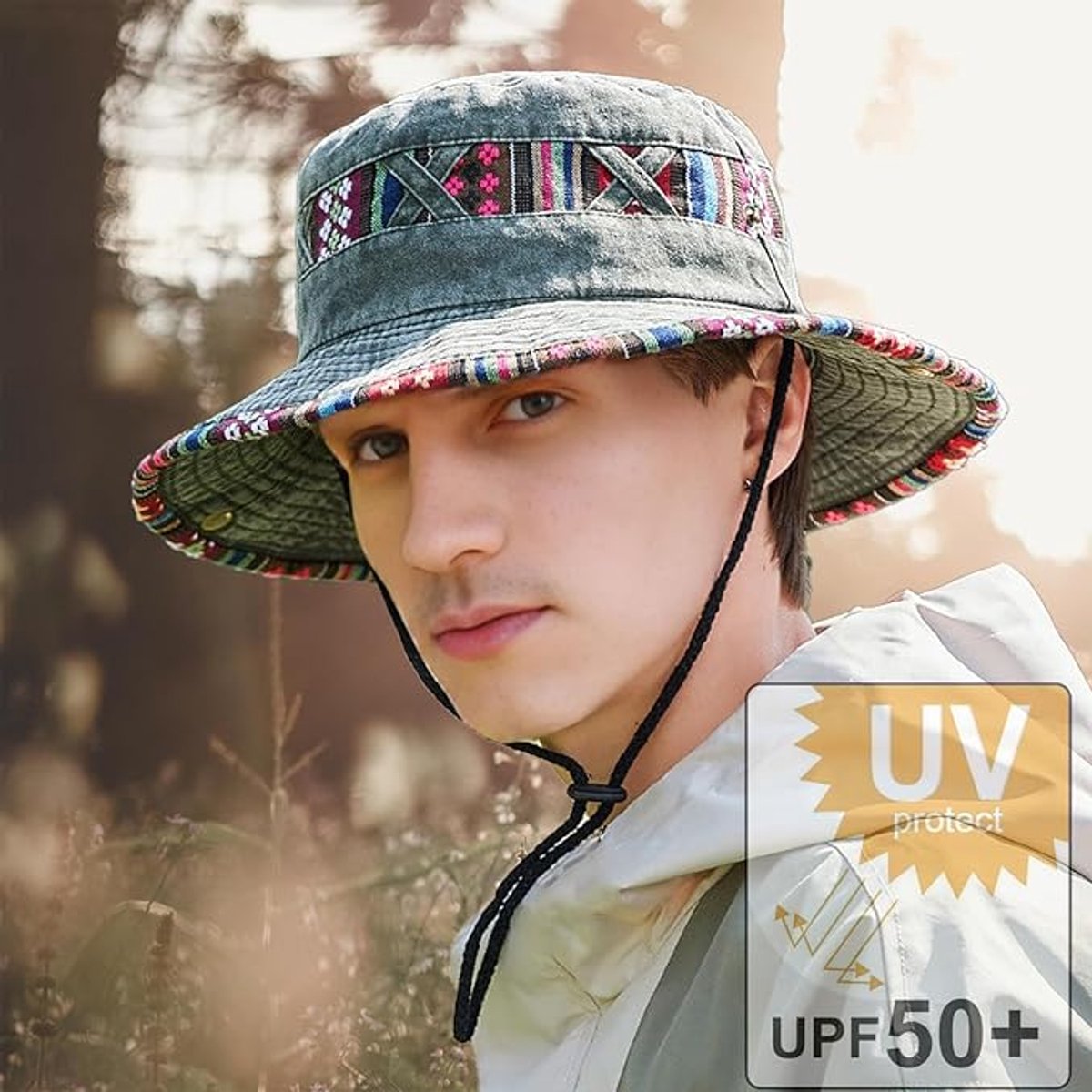 Sun hat - Men's summer hat - UV protection - Foldable cotton hunting hat - Outdoor hiking hat - Jungle hat - Fisherman's hat - Garden hat - Beanie hat - Image 4