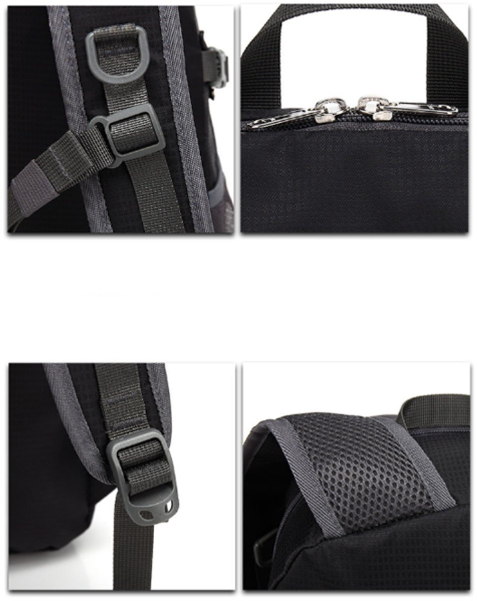 Fanny pack - Leg bag - Motorcycle fanny pack - Motorcycle bag - Tactical leg bag - Tool bag - Unisex - Black - Large capacity - 16 x 5 x 29 cm - 4 compartments - Polyester - Image 3