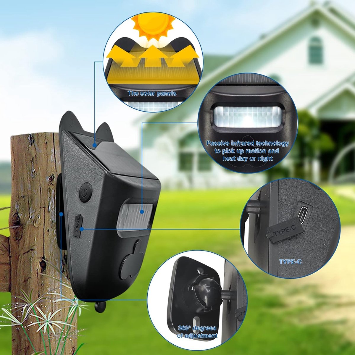 Driveway alarm - Entry detector - Solar driveway alarm - Motion detector - Wireless = Security - Wireless solar driveway alarm - Motion detector - Doorbell - DIY security system - (2 sensors and 1 doorbell) - Image 2