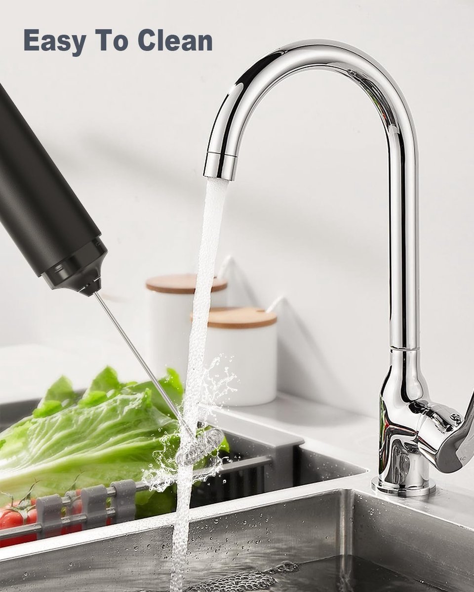 Milk frother - electric milk frother - milk frothers - electric milk frother - milk frother - electric milk frother - mini USB rechargeable milk frother - for coffee/latte/cappuccino/hot chocolate - Image 3