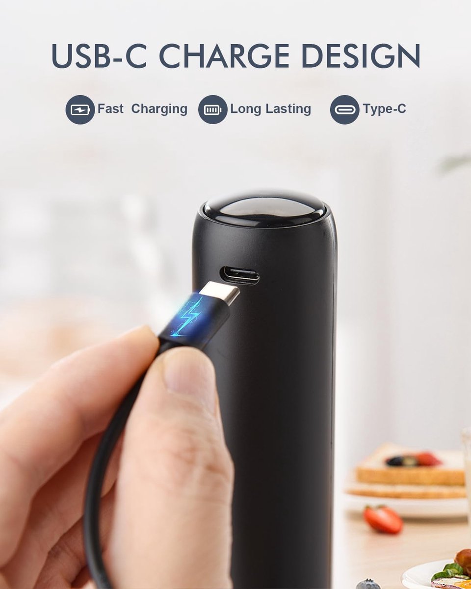 Milk frother - electric milk frother - milk frothers - electric milk frother - milk frother - electric milk frother - mini USB rechargeable milk frother - for coffee/latte/cappuccino/hot chocolate - Image 6