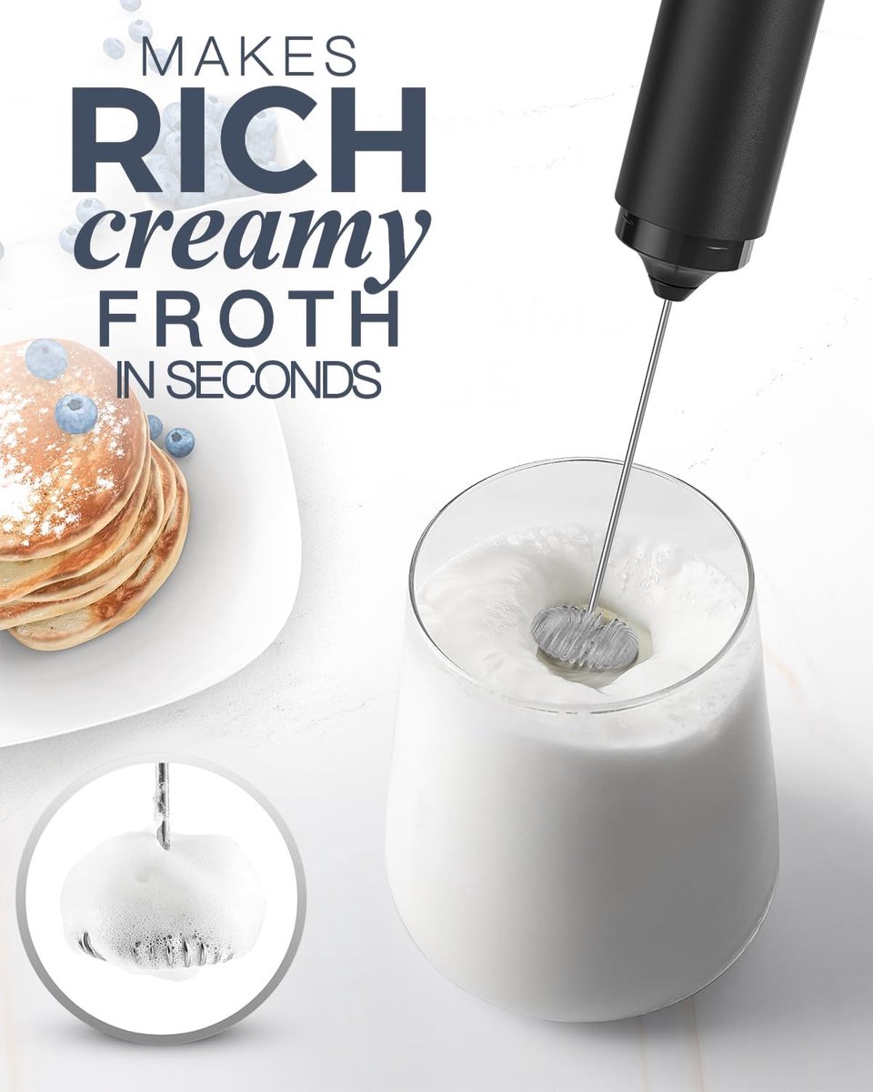 Milk frother - electric milk frother - milk frothers - electric milk frother - milk frother - electric milk frother - mini USB rechargeable milk frother - for coffee/latte/cappuccino/hot chocolate - Image 7