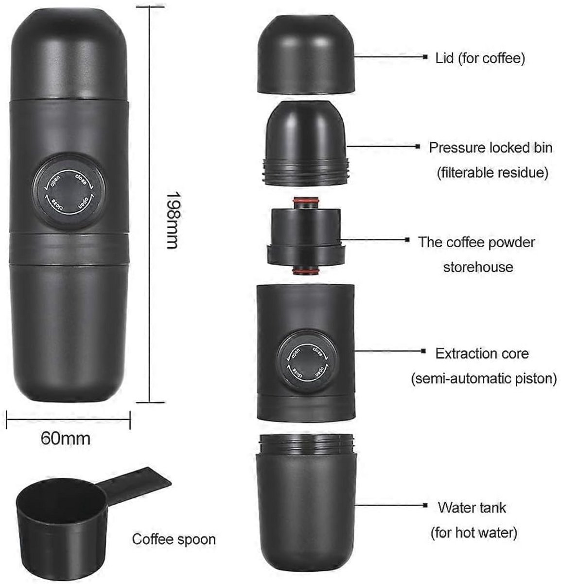Portable manual coffee maker for travel – ideal for outdoor camping - Image 4